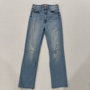 Women's Distressed Blue Jeans